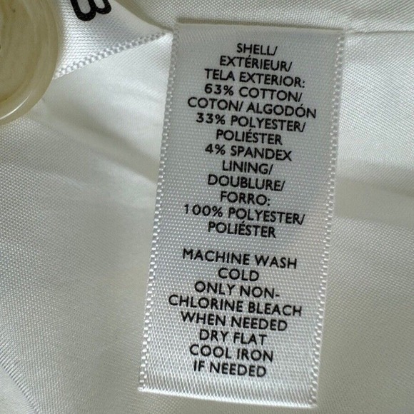 LOFT Ann Taylor White Jacquard Shawl Collar Blazer Jacket 8 Cocktail Party 65-36 - Picture 7 of 16